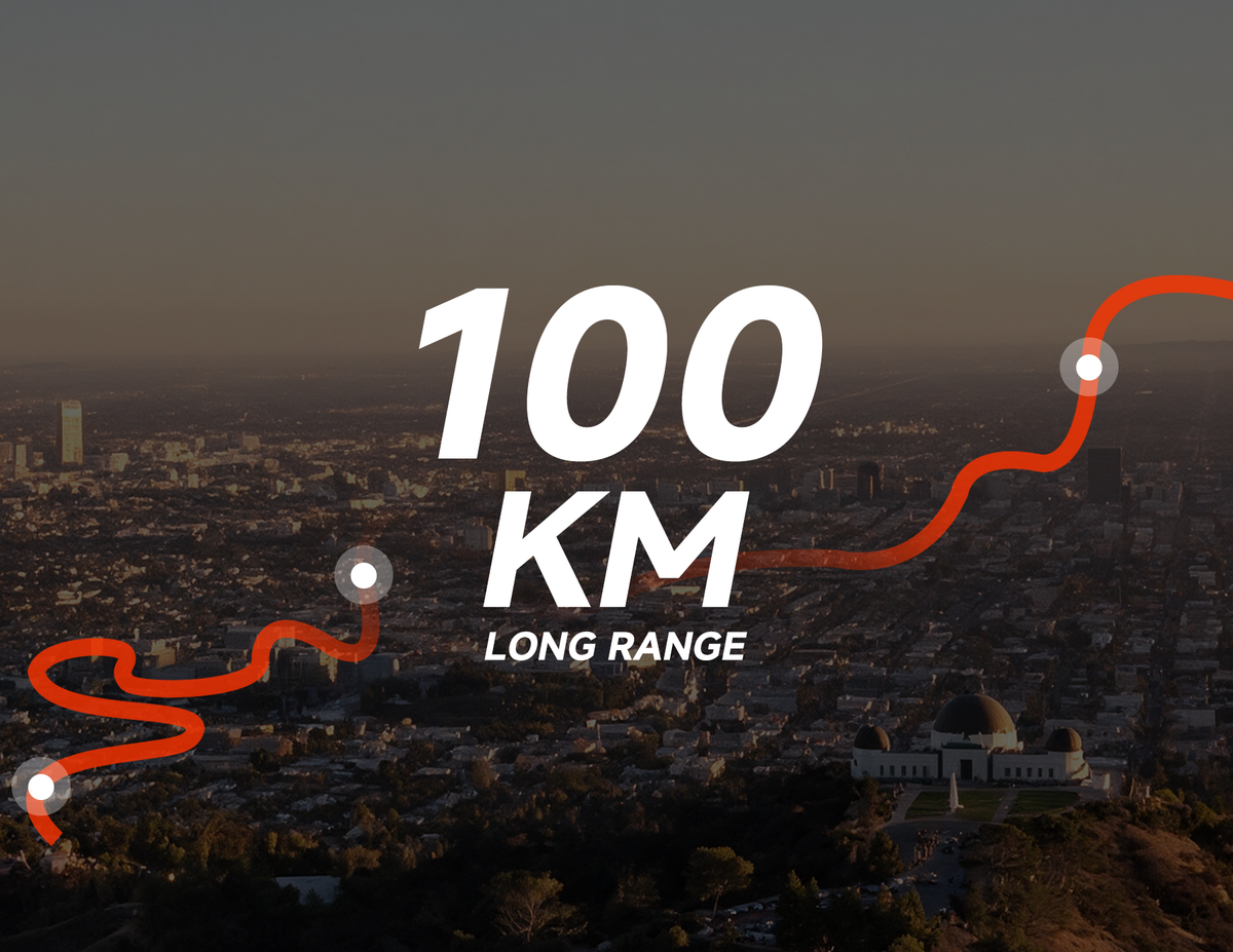 Up to 100 km*